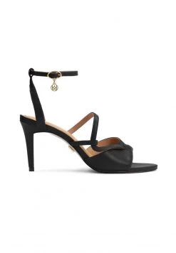 Brandneu ⌛ Kazar SANDY - BROWN WITH A STRAP WRAPPED AROUND THE FO - High Heel 🩴 Sandalette - Black | Damen 🔥
