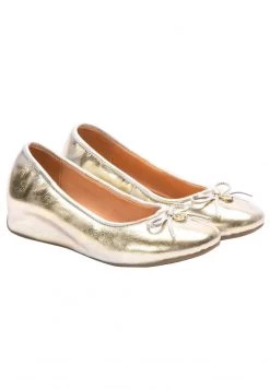 Bester Verkauf 🧨 Kazar Damen NELLA - Klassischer Ballerina - Gold 🌟 -Kazar Verkaufsgeschäft 20b5ce1f60104b70a7447e884a3fa989