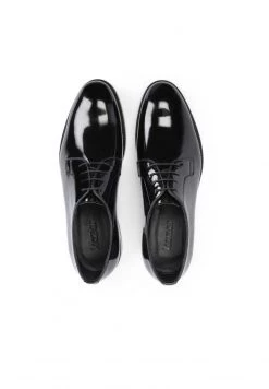 Auslauf ⭐ Kazar LACQUERED DERBY WITH CLASSIC LACING - Business-Schnürer - Black | Herren 💯 -Kazar Verkaufsgeschäft 3fc815de7994469588e7e0a19003119f