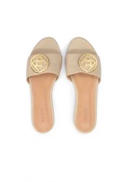 Auslauf 🎉 Kazar Damen MATILDA - Pantolette Flach - Beige 🔥 -Kazar Verkaufsgeschäft 587315b639184e3eada2a2b6b24534fe