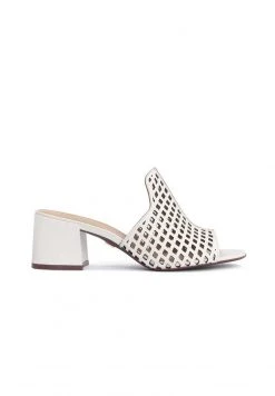 Am billigsten 🧨 Kazar Damen SAGE - STYLISH WITH MESH CUT-OUTS - Pantolette Hoch - Off-white 👍