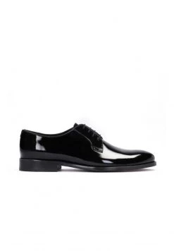 Auslauf ⭐ Kazar LACQUERED DERBY WITH CLASSIC LACING - Business-Schnürer - Black | Herren 💯
