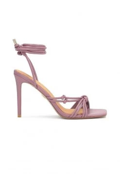 Brandneu 🛒 Kazar ELICIA TIED AROUND THE ANKLE - High Heel 🩴 Sandalette - Purple | Damen 🌟