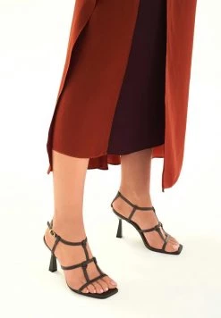 Besorgen 🔔 Kazar CIRI ELEGANT WITH EFFECTIVE STRAPS - High Heel 🩴 Sandalette - Dark Brown | Damen 🛒