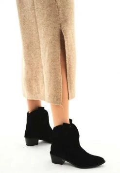 Auslauf 💯 Kazar Damen VIOLA - Cowboy-/Bikerstiefelette - Black 💯