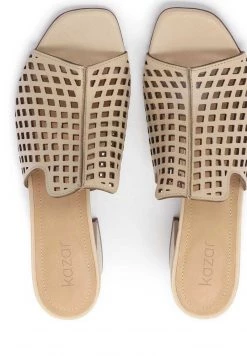 Bestes Angebot 👍 Kazar Damen SAGE - STYLISH WITH MESH CUT-OUTS - Pantolette Hoch - Beige 🛒 -Kazar Verkaufsgeschäft f3fd8dcaee7f4e188a03ff39f016cb98